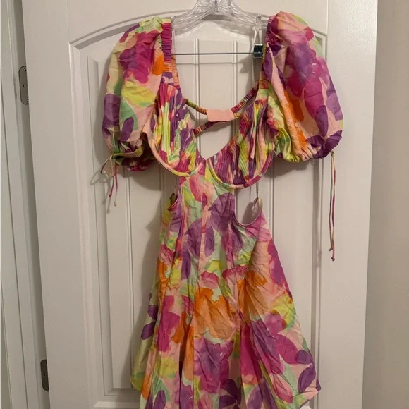 For Love And Lemons Multicolor Floral Mini Dress - Picture 2 of 5